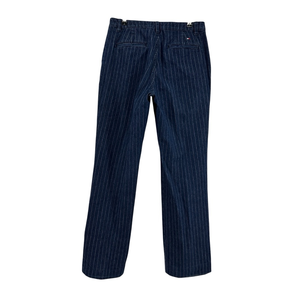 VINTAGE 2000 Tommy Hilfiger Women's Denim Pinstripe High Rise Straight Leg Jean - Picture 2 of 10